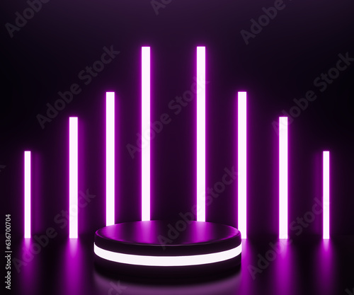 3d render Abstract scene background. Product presentation, mockup, show cosmetic product, Podium, stage pedestal or platform.