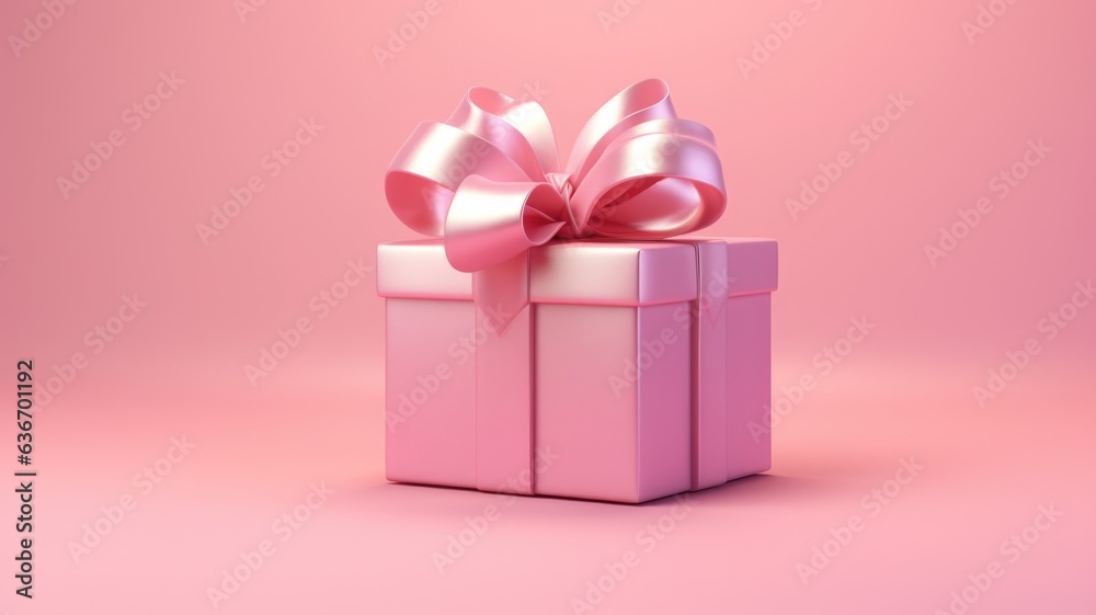 pink gift box with ribbon pink gift box with ribbon