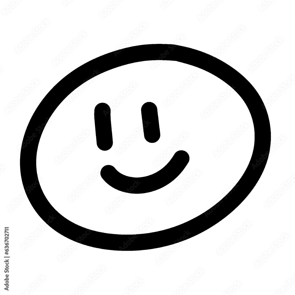 smile line hand-written cartoon design cute doodle element smile line hand-written cartoon design cute doodle element