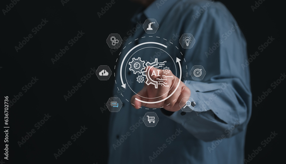 Digital transformation change management by Ai technology to process for new technology big data and business process strategy, cloud computing, smart industry internet and customer service management Digital transformation change management by Ai technology to process for new technology big data and business process strategy, cloud computing, smart industry internet and customer service management