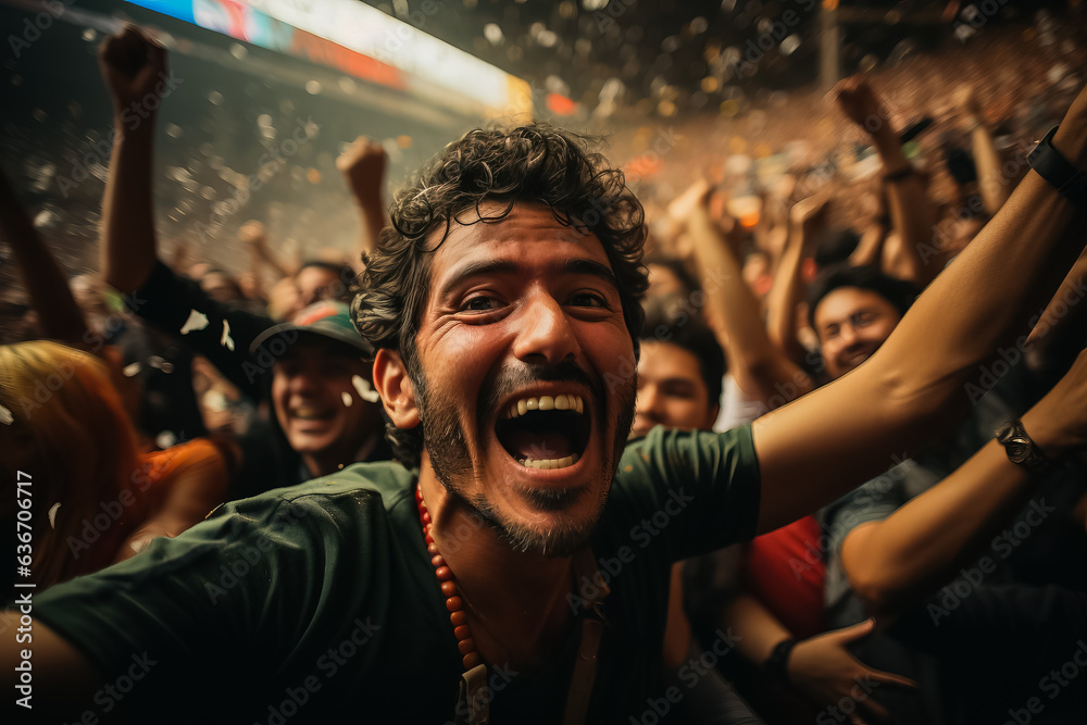Mexican football fans celebrating a victory Mexican football fans celebrating a victory