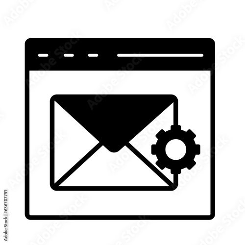 Web mail settings Vector icon which can easily modify or edit  

