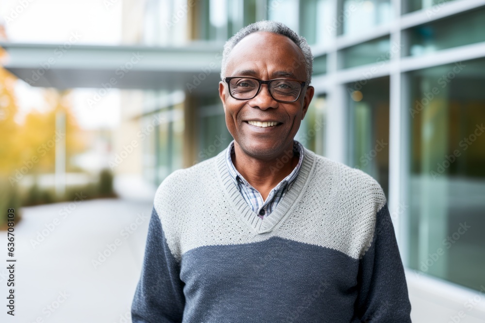 Portrait of smiling mature man with eyeglasses standing in city Portrait of smiling mature man with eyeglasses standing in city