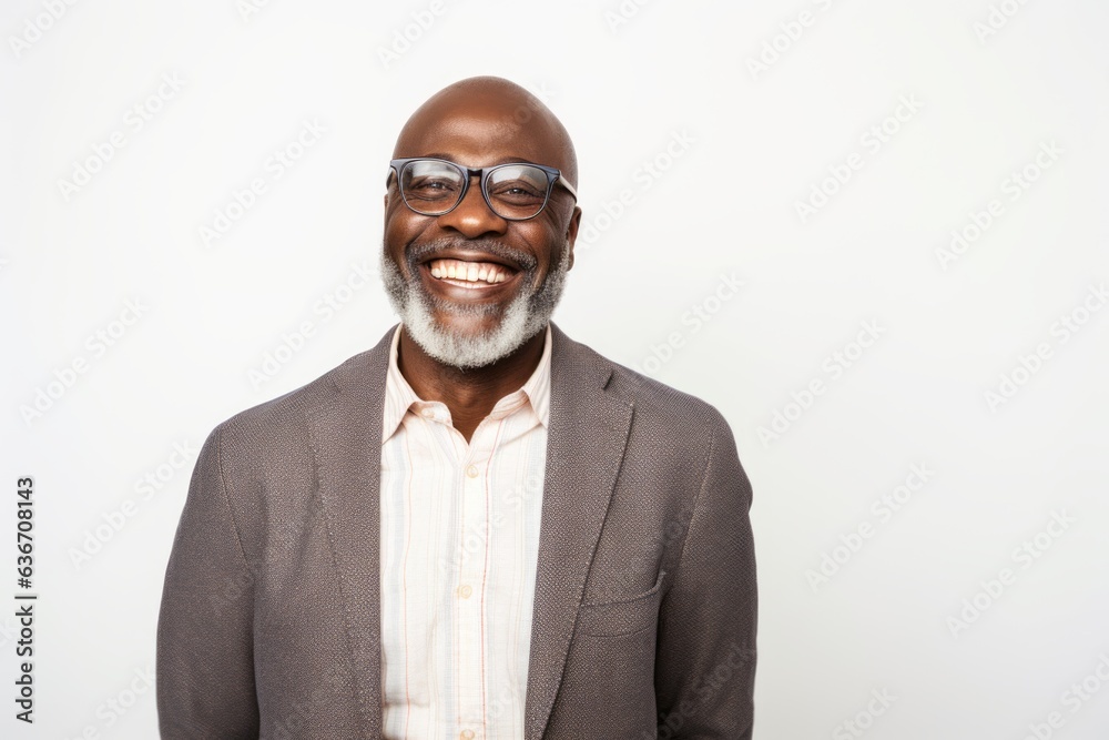 Portrait of a happy mature African man smiling at the camera. Portrait of a happy mature African man smiling at the camera.