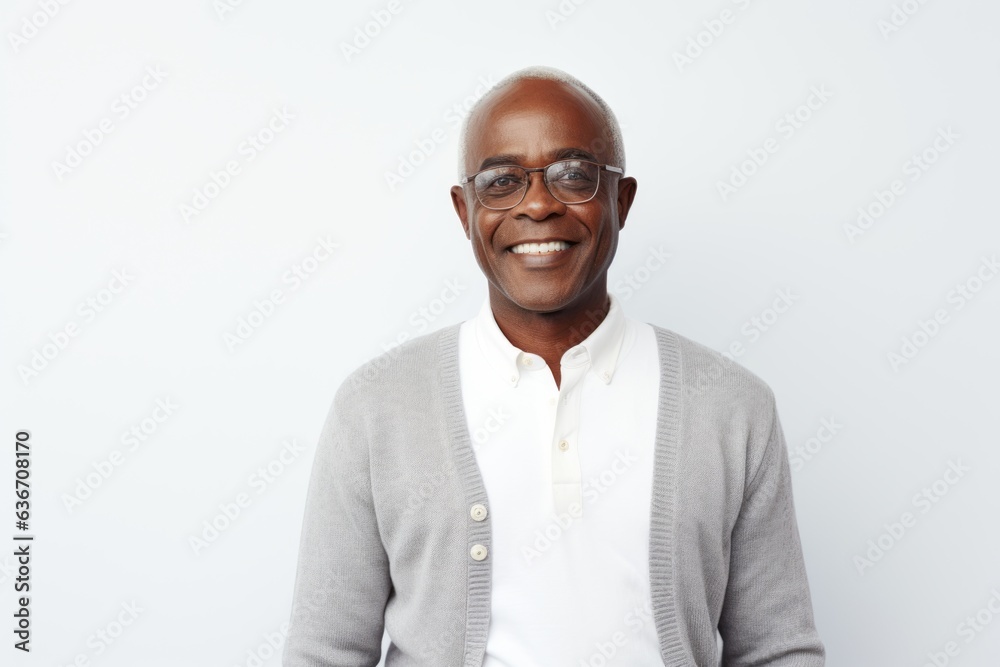 Portrait of smiling african american man in eyeglasses Portrait of smiling african american man in eyeglasses