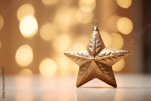 glittering star shaped ornament