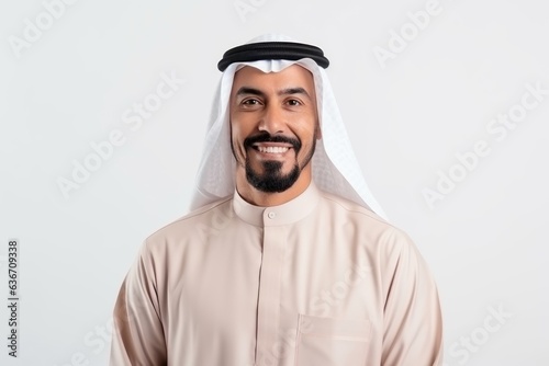 Portrait of an arabian man smiling and looking at camera