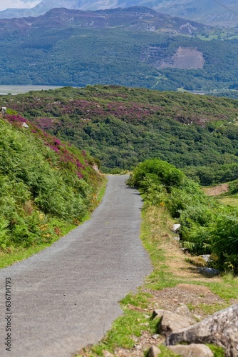road in the mountains near the sea in Barmouth  UK