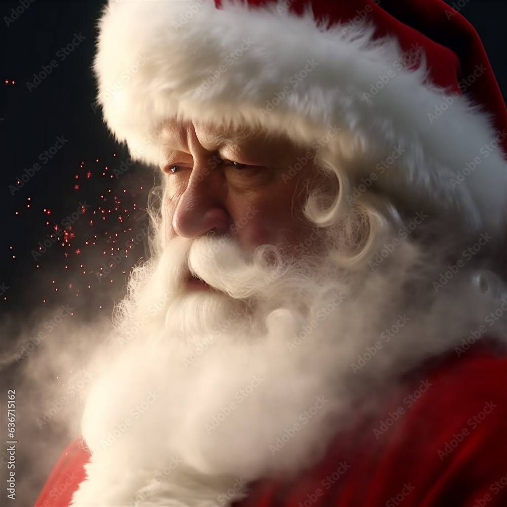 Closeup of Santa Claus face Closeup of Santa Claus face