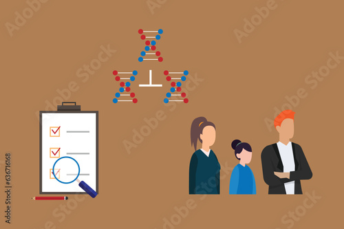 Scientific Designing of X-Linked Recessive Inheritance 2d vector illustration concept for banner, website, landing page, flyer, etc