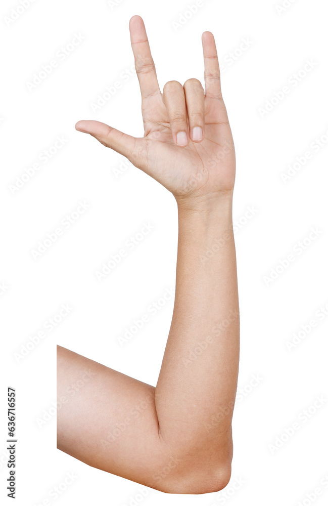Male asian hand gestures isolated over the white background. Fist. Male asian hand gestures isolated over the white background. Fist.