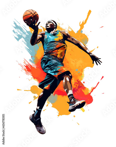 basketball player with a ball © Galyna