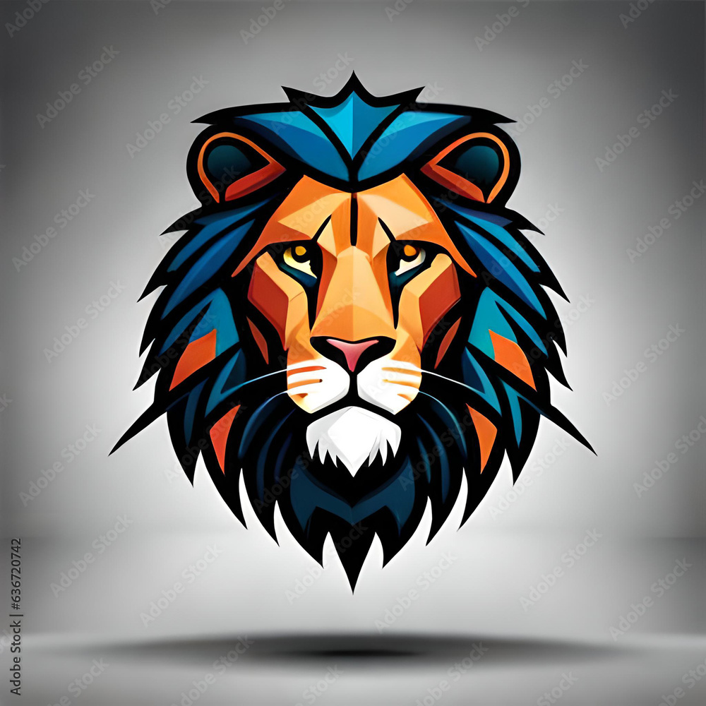 ilustration lion logo