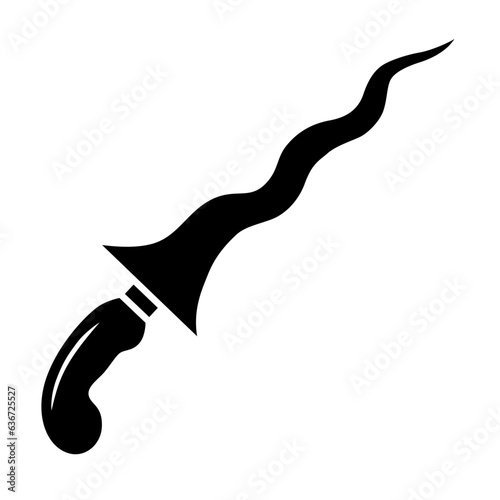 Keris traditional weapon from indonesia icon vector on trendy style for design and print