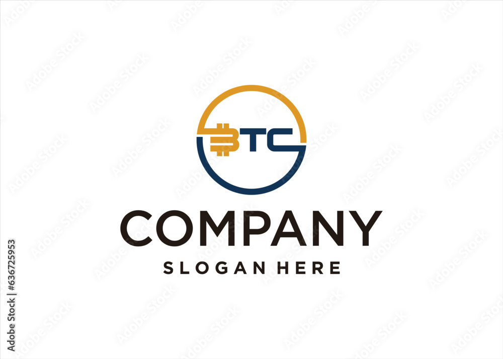 BTC logo design money digital trading company BTC logo design money digital trading company