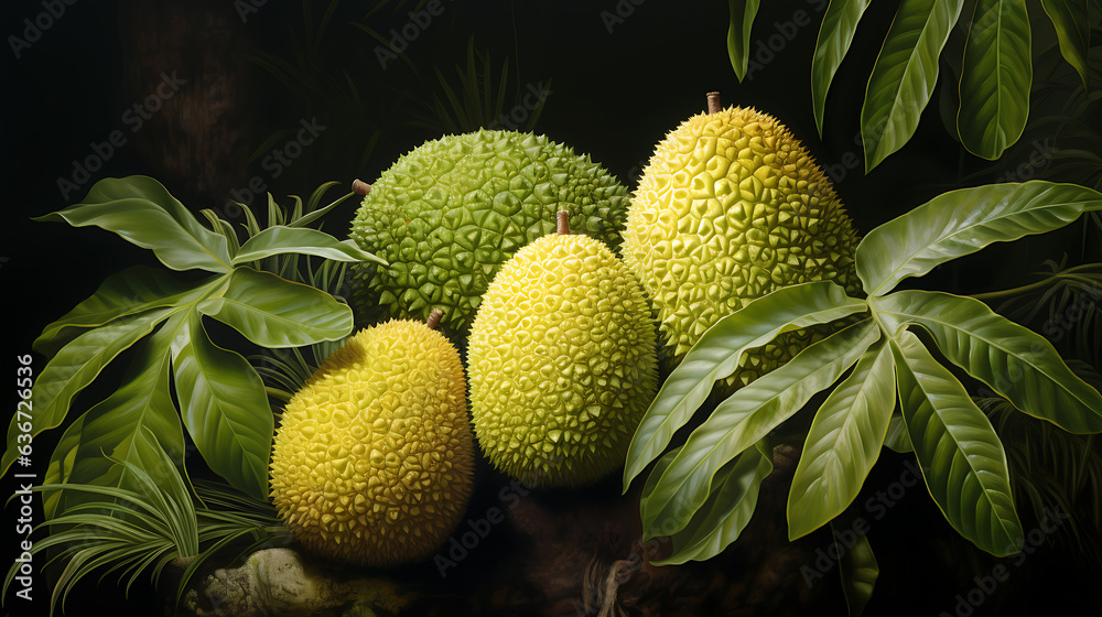 Breadfruits, The Essence of Nature's Bounty: Exploring the Sweet and Nutritious World of Breadfruits. High Resolution Breadfruits, The Essence of Nature's Bounty: Exploring the Sweet and Nutritious World of Breadfruits. High Resolution