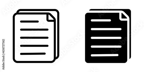Document icon. sign for mobile concept and web design. vector illustration