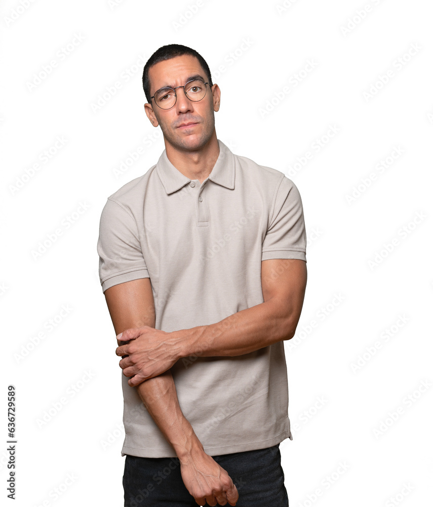 Fototapeta premium Friendly young man doing a gesture of admiration