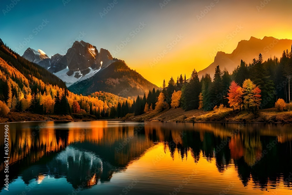 sunrise over the mountains