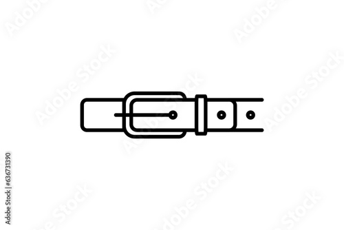 Belt Icon. Icon related to clothes. suitable for web site design, app, user interfaces. line icon style. Simple vector design editable