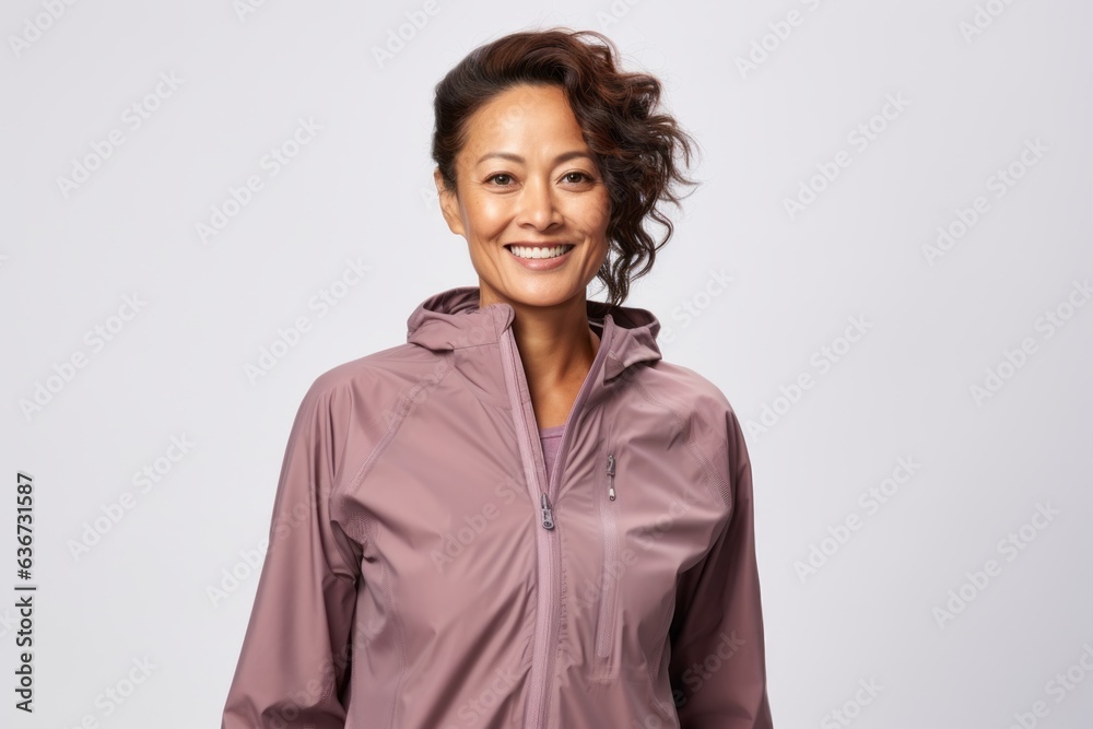 Portrait of smiling middle-aged woman in sportswear. Portrait of smiling middle-aged woman in sportswear.