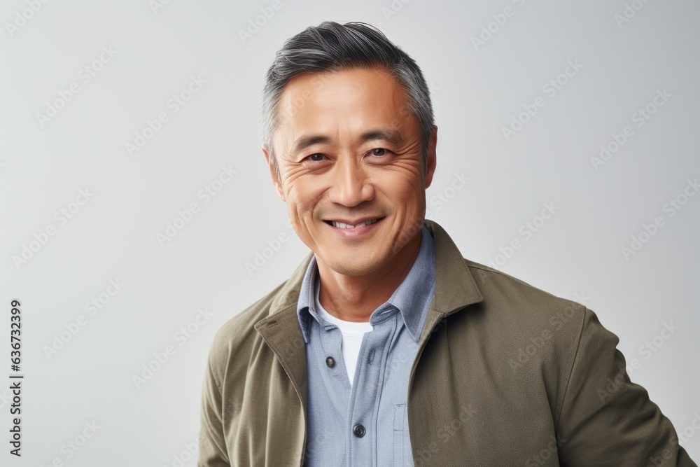 Portrait of happy mature Asian man looking at camera and smiling. Portrait of happy mature Asian man looking at camera and smiling.