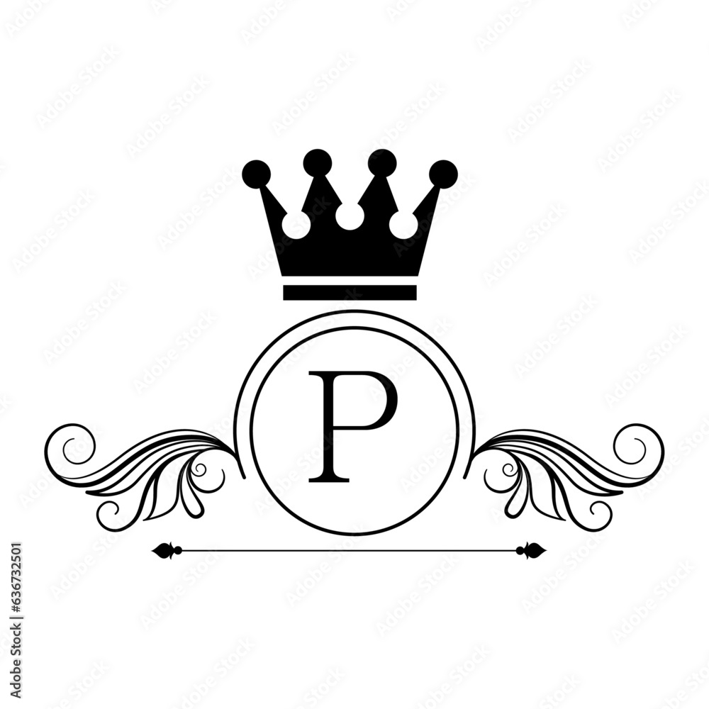 Premium Royal Logo Design Alphabet P Premium Royal Logo Design Alphabet P