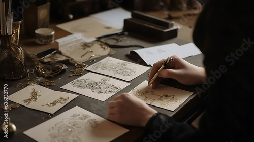 Wedding invitations, invitation decoration, handmade invitations, handmade, postcards, wedding planning - created with generative AI technology