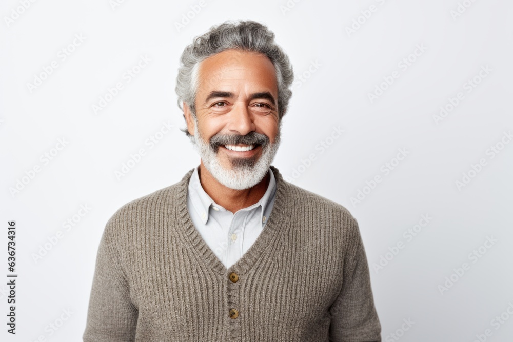 Portrait of a happy mature man smiling and looking at camera isolated over white background Portrait of a happy mature man smiling and looking at camera isolated over white background