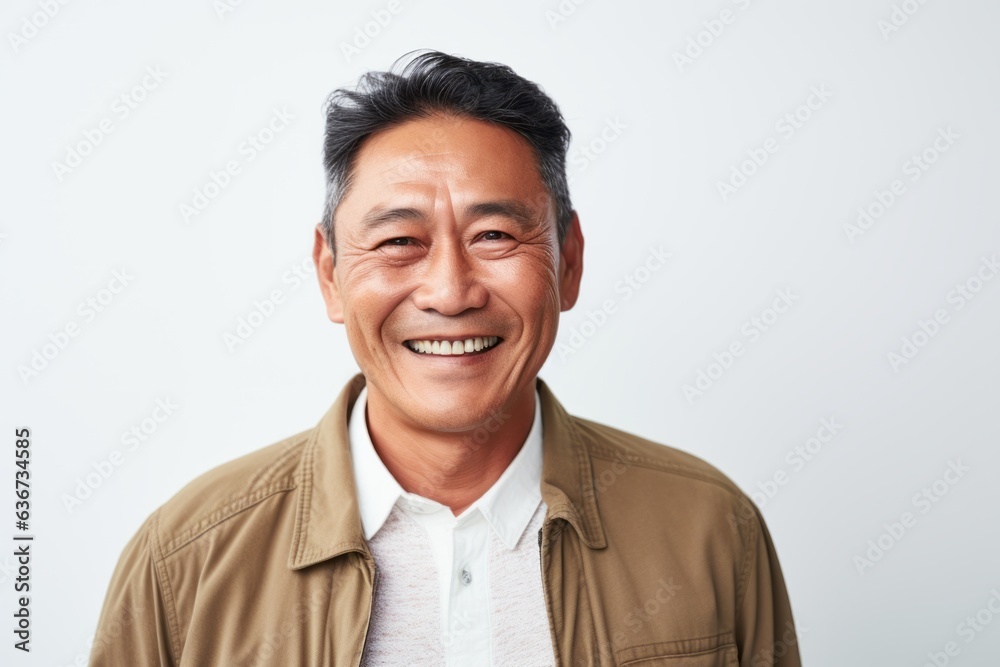 Portrait of a smiling asian man isolated on a white background Portrait of a smiling asian man isolated on a white background
