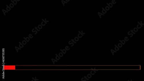 Loading bar animation for any use. workout gym or YouTube content