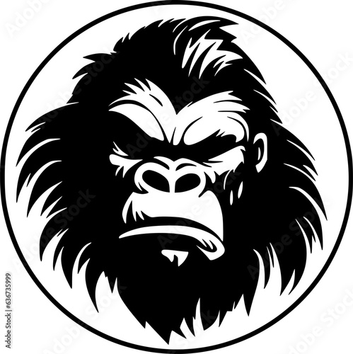 Gorilla - Minimalist and Flat Logo - Vector illustration