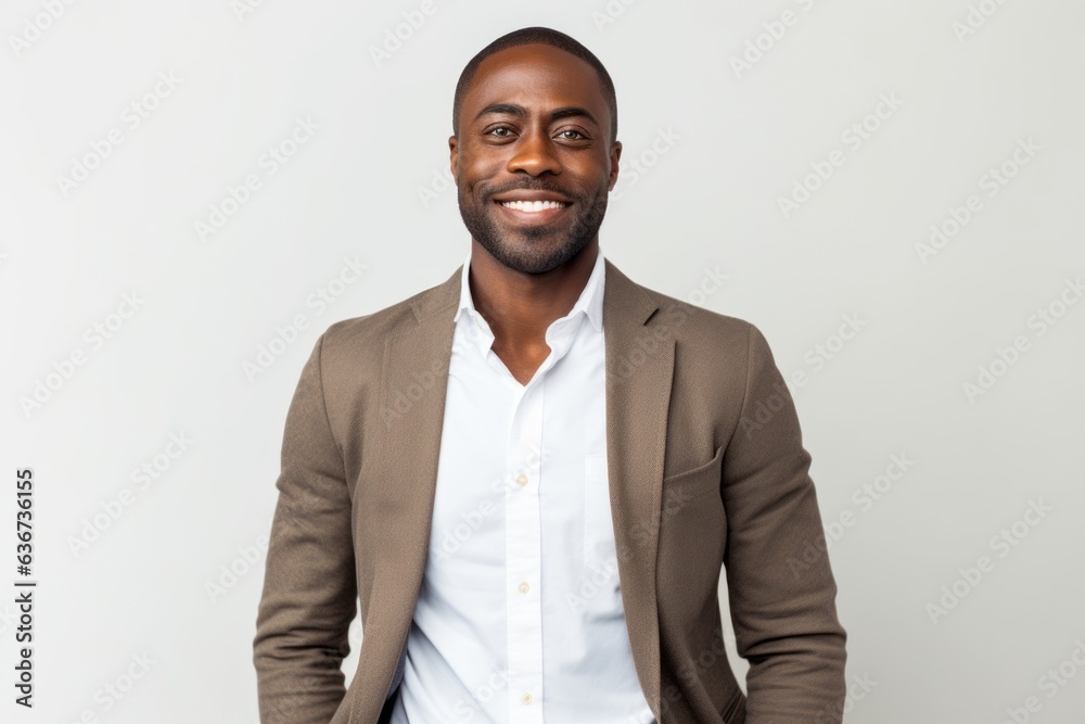 smiling african american man looking at camera isolated on grey smiling african american man looking at camera isolated on grey