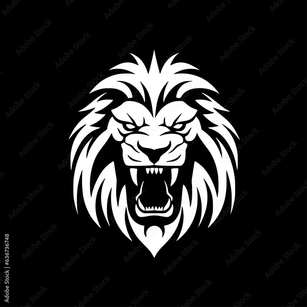 Obraz premium Lion - Minimalist and Flat Logo - Vector illustration