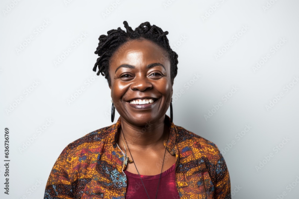 Portrait of a smiling african american woman on white background Portrait of a smiling african american woman on white background