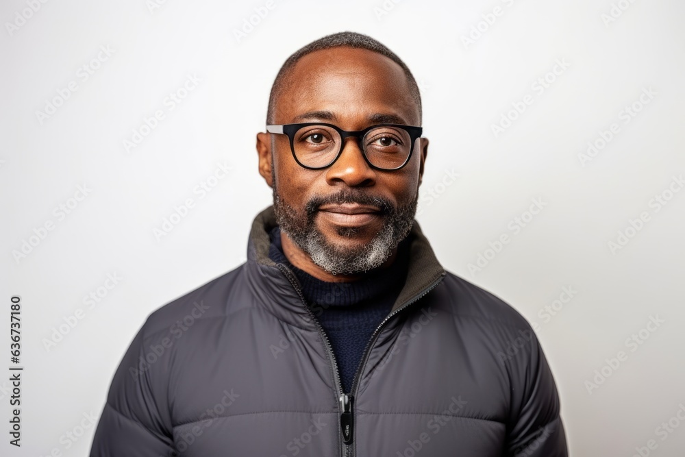 Portrait of a confident african american man in eyeglasses Portrait of a confident african american man in eyeglasses