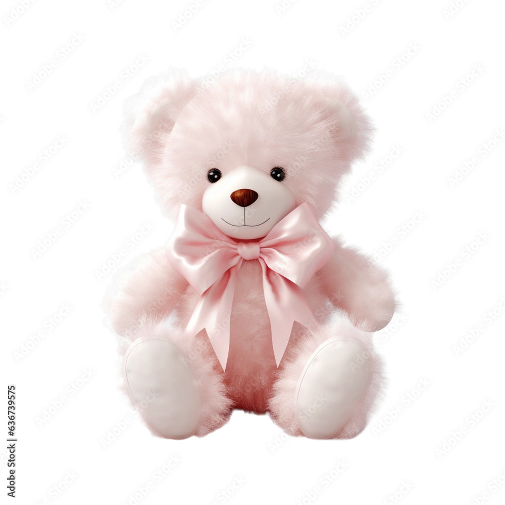Illustration of an isolated cute teddy bear, generated with generative IA support Illustration of an isolated cute teddy bear, generated with generative IA support