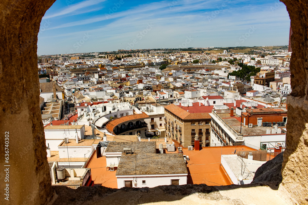 aerial views of Spanish city