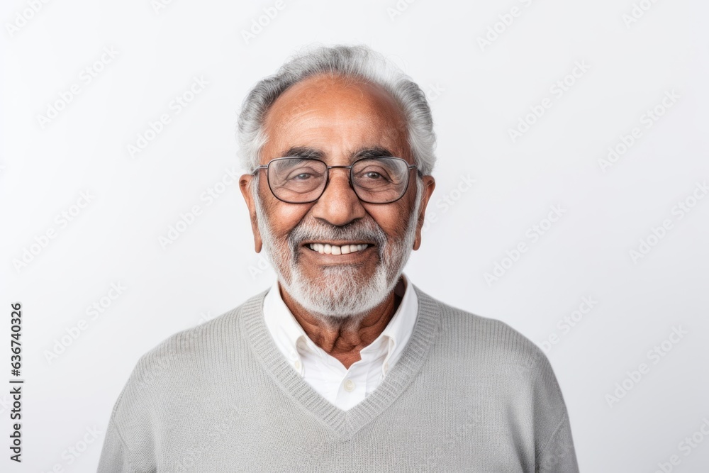 Portrait of senior asian man with eyeglasses on white background Portrait of senior asian man with eyeglasses on white background