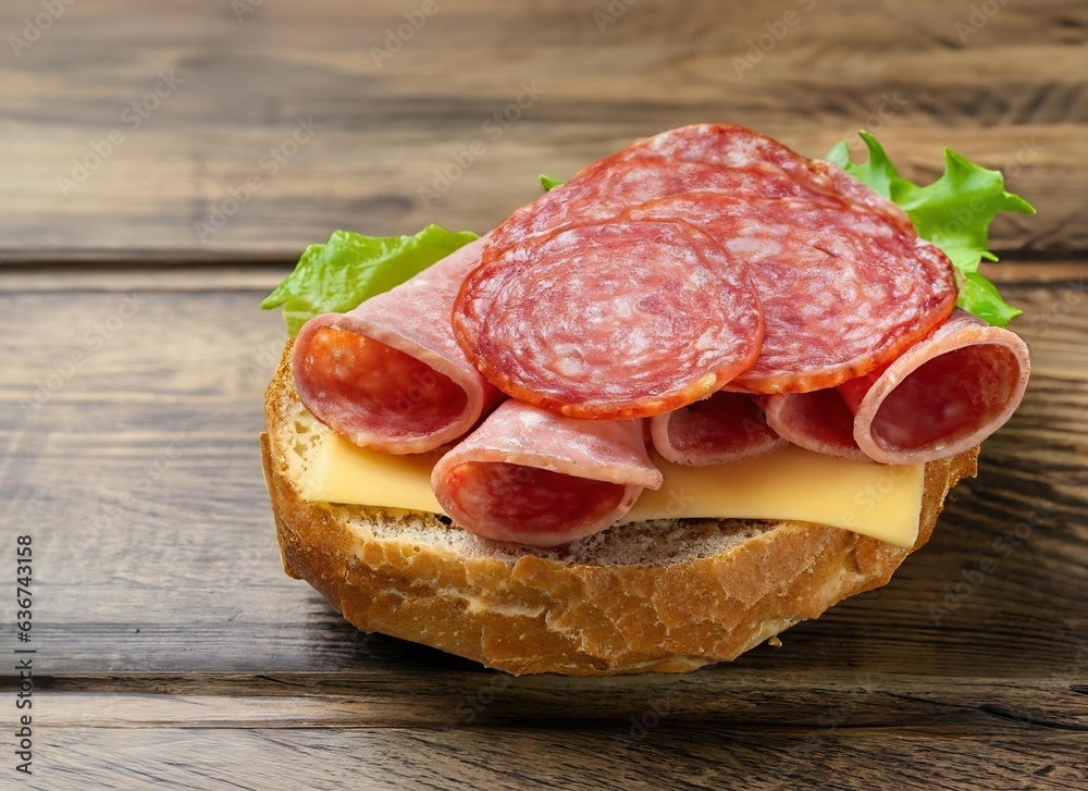 a sandwich with a piece of meat and cheese a sandwich with a piece of meat and cheese