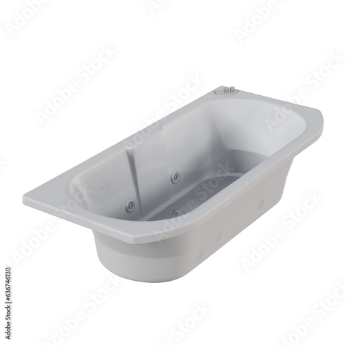 bathtub isolated on a transparent background, 3D illustration, and a CG render