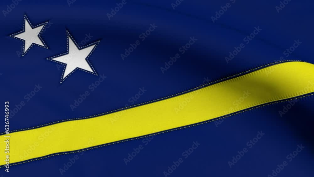 Curacao Flag Loop Background Curacao Flag Loop Background