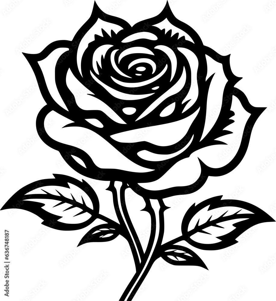 Rose | Minimalist and Simple Silhouette - Vector illustration Rose | Minimalist and Simple Silhouette - Vector illustration