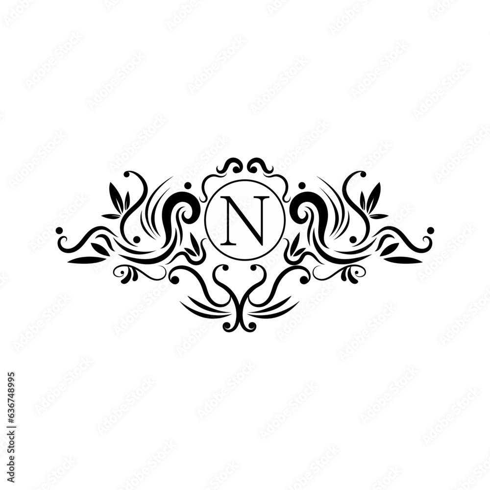 Elegant Premium Design logo Alphabet N Elegant Premium Design logo Alphabet N