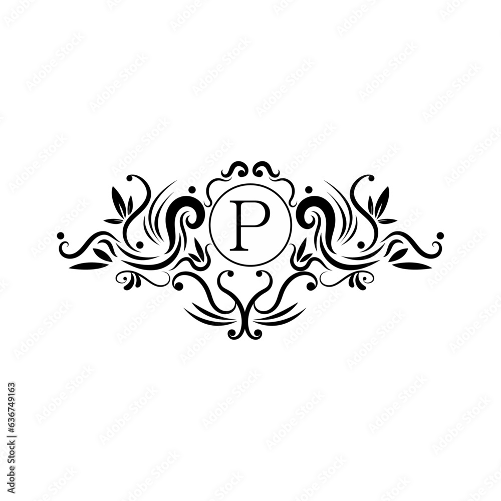 Elegant Premium Design logo Alphabet P
