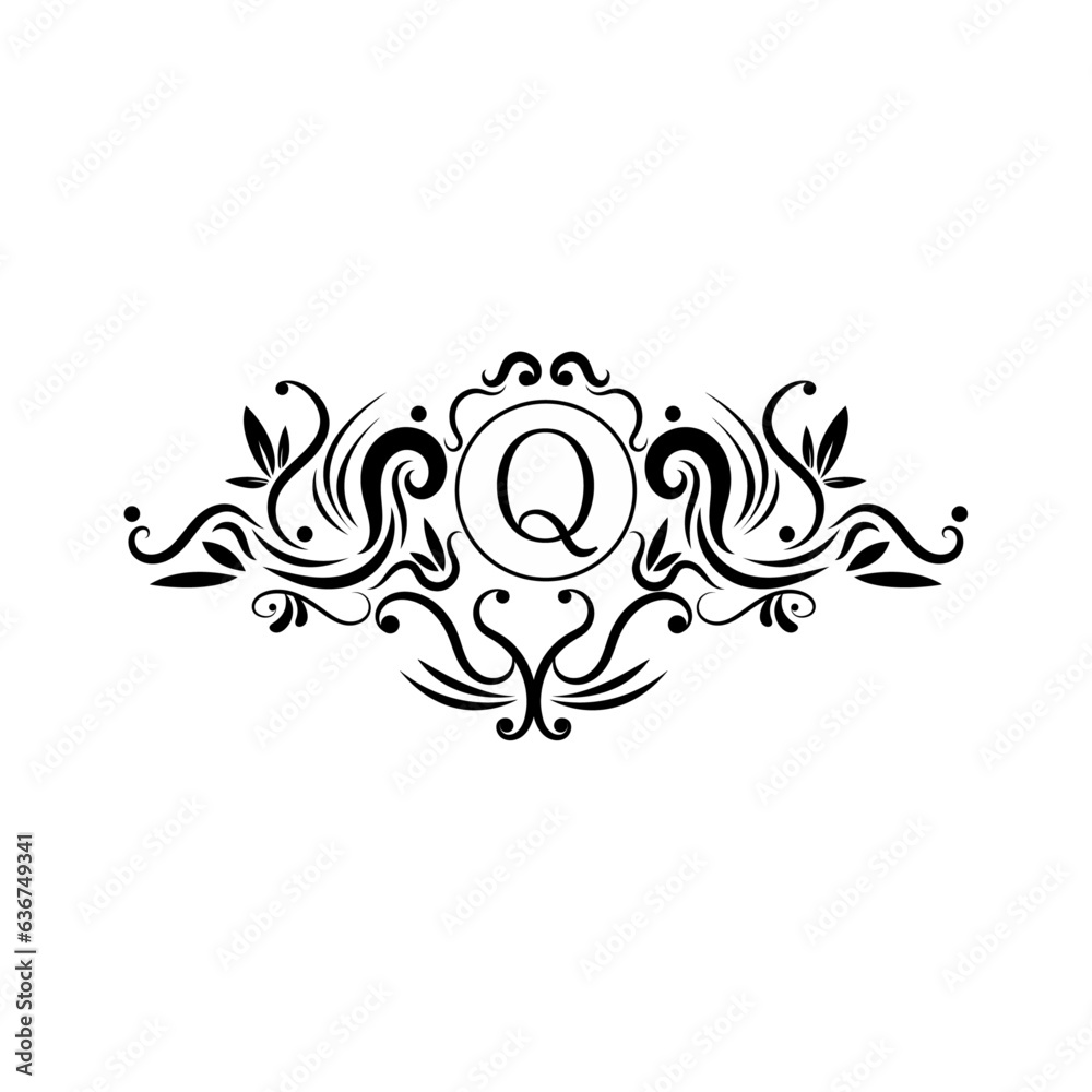 Elegant Premium Design logo Alphabet Q