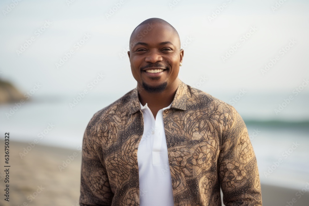 Portrait of a smiling african american man at the beach Portrait of a smiling african american man at the beach
