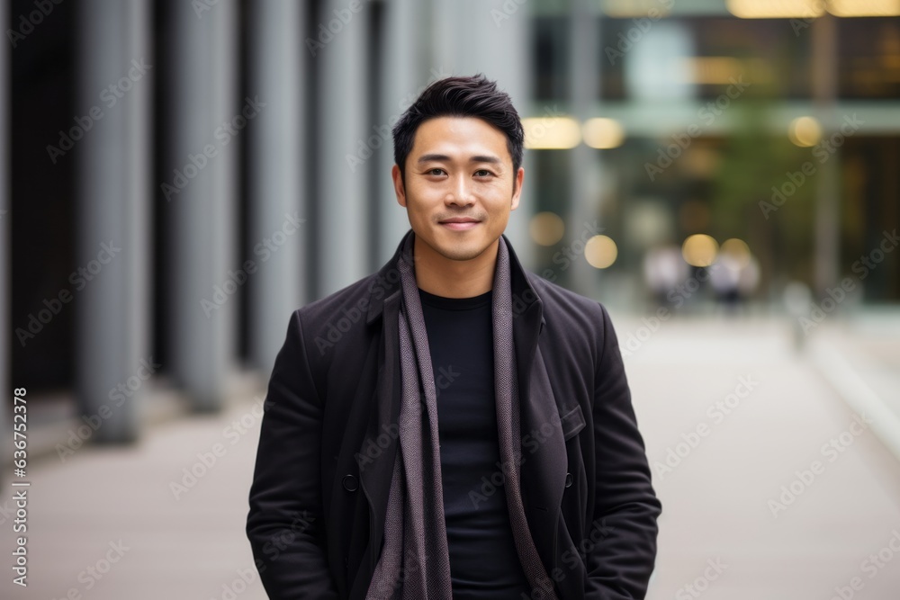 Portrait of a young handsome asian man in urban background. Portrait of a young handsome asian man in urban background.
