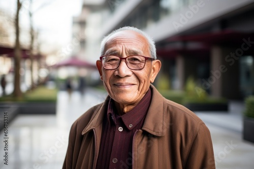 Portrait of a senior man with eyeglasses in the city © Eber Braun