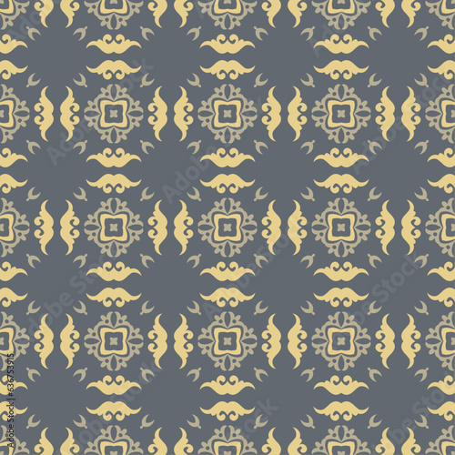 Seamless Asian pattern of the nomads of Central Asia. Nomadic ethnic stamp style. Asian ornaments.	